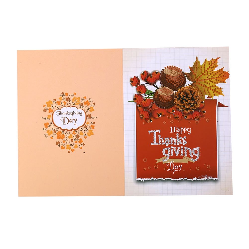 Christmas Halloween DIY Rhinestone Painting Greeting Card Snowman Art Craft 02# view 2