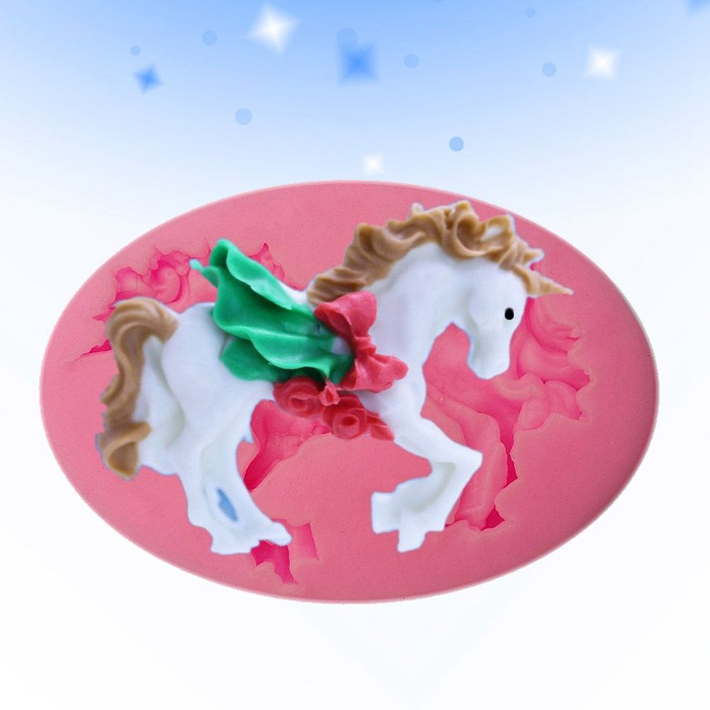 Unicorn Mould Decorating Tool DIY Silicone Cake Mold for Baking Fondant