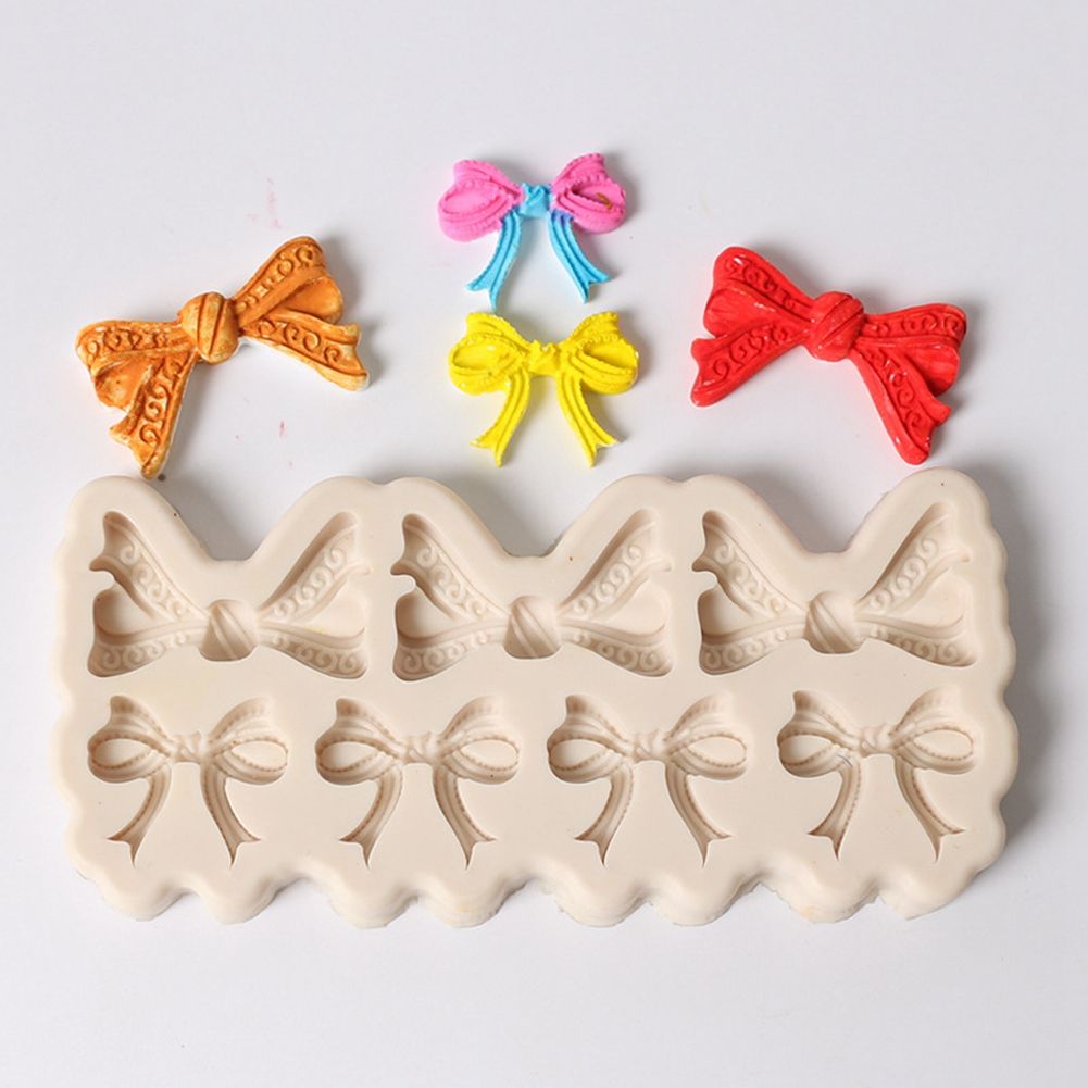 Bowknot Soap Mould Fondant Cake Cookie Decoration Mold Silicone DIY Baking