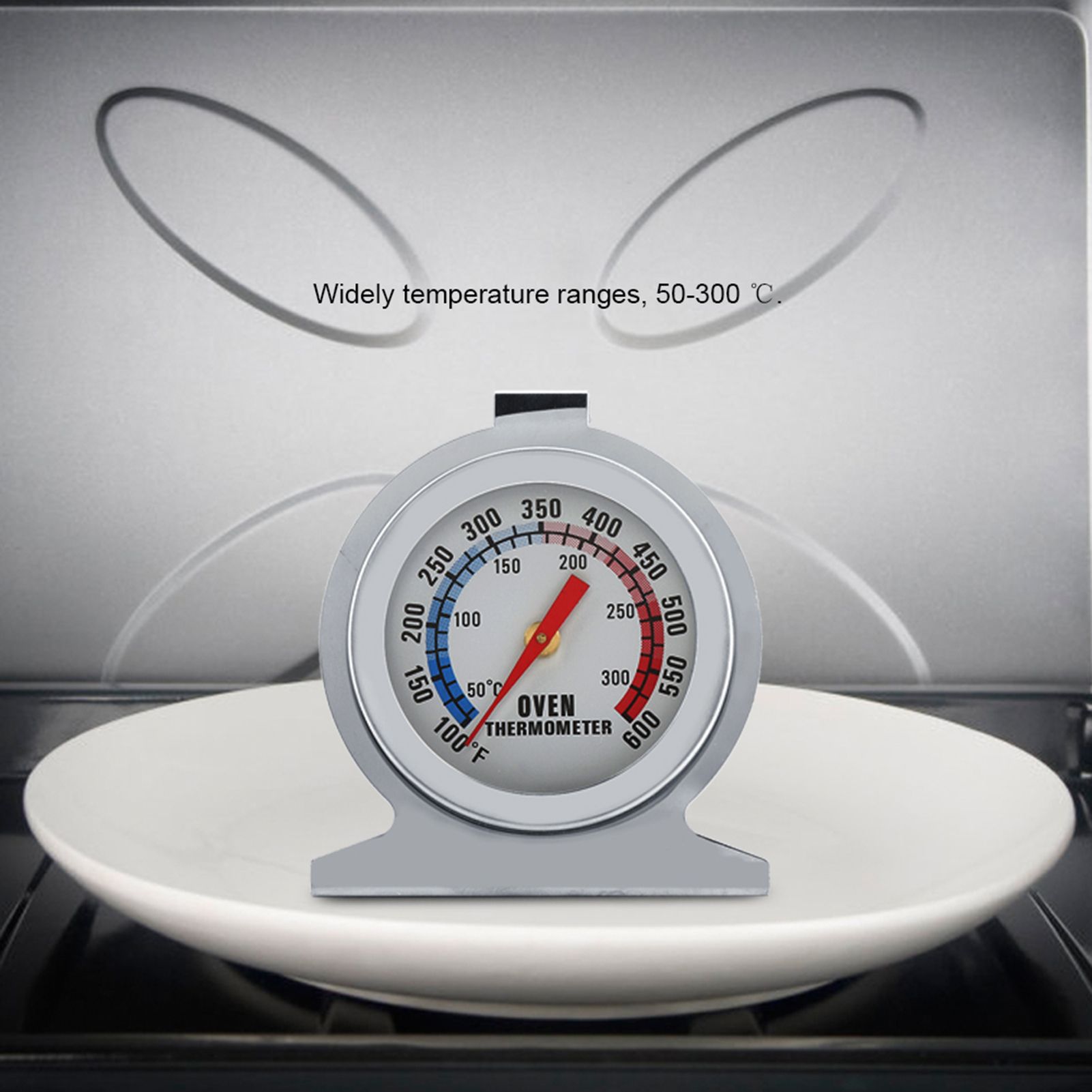 Stainless Steel Pointer Dial Oven Thermometer Food Meat Temperature Gauge view 8