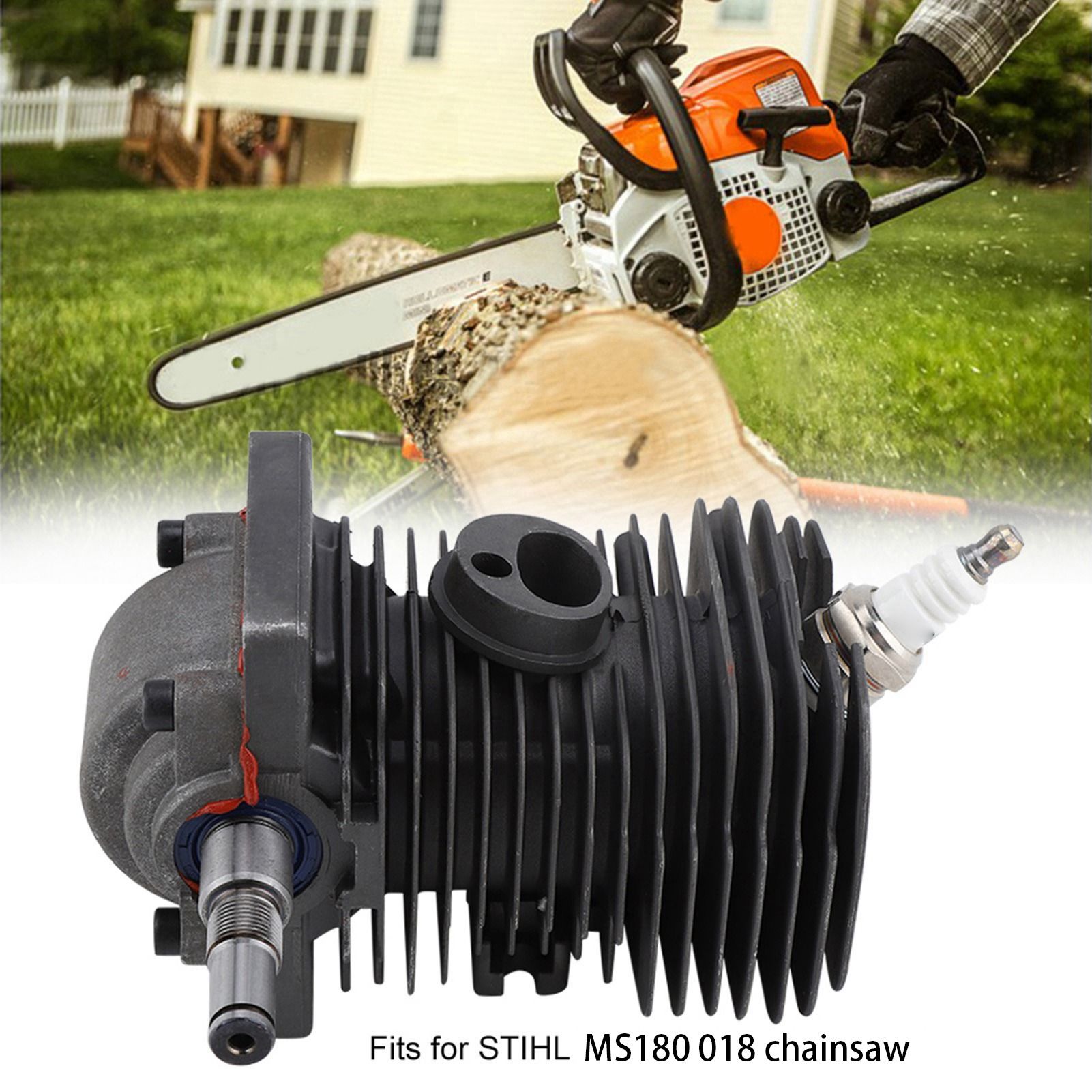 Engine Motor 38MM Cylinder Piston Crankshaft for STIHL MS180 018 Chainsaw view 4