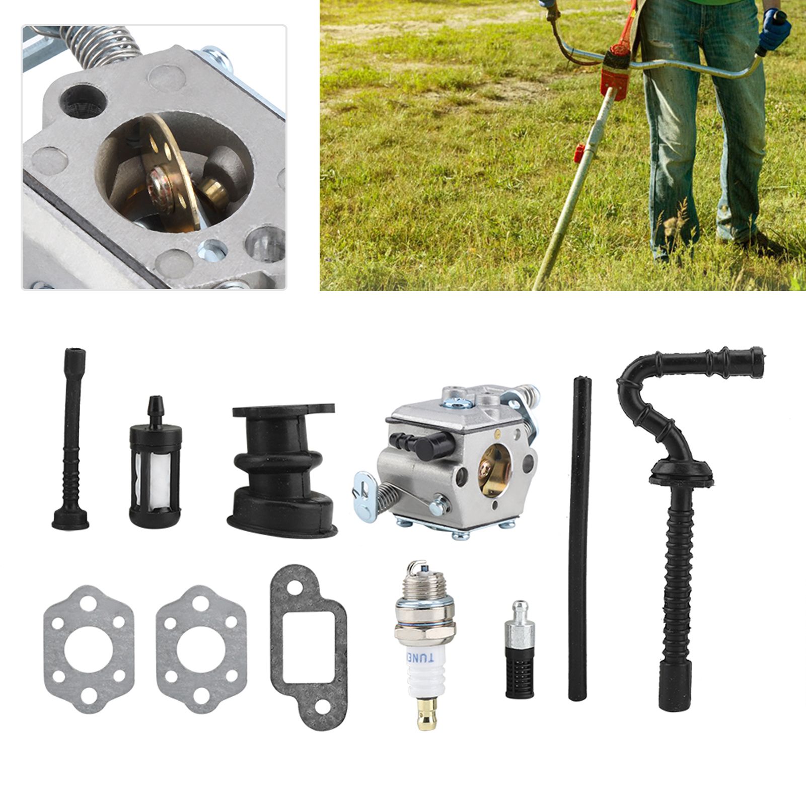 Carburetor Kit for MS210 MS230 MS250 021 023 025 Chainsaw Carb Air Filter view 12