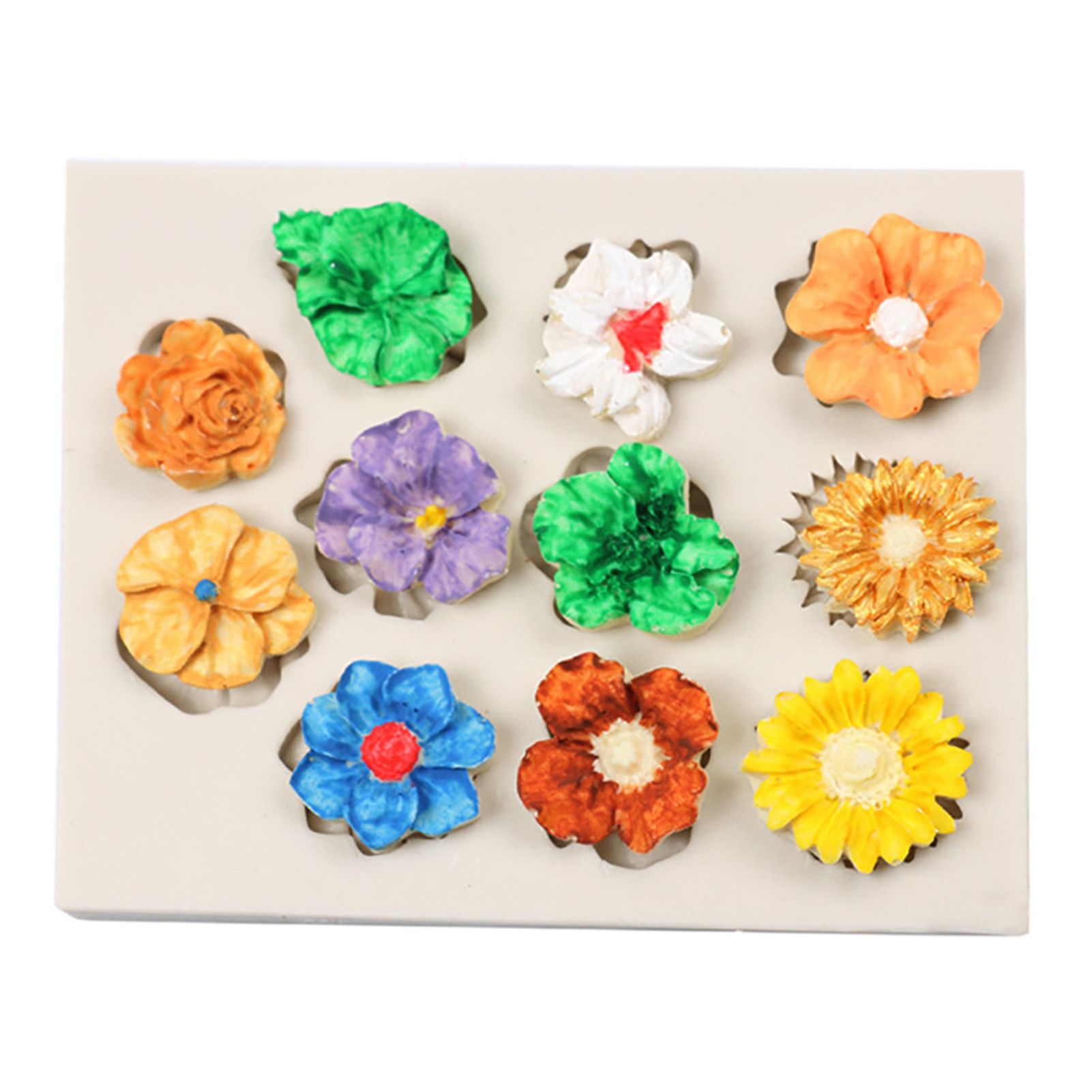 Silicone Flower Pattern Pudding Desserts Cake DIY Baking Mold Soap Making Tool view 2