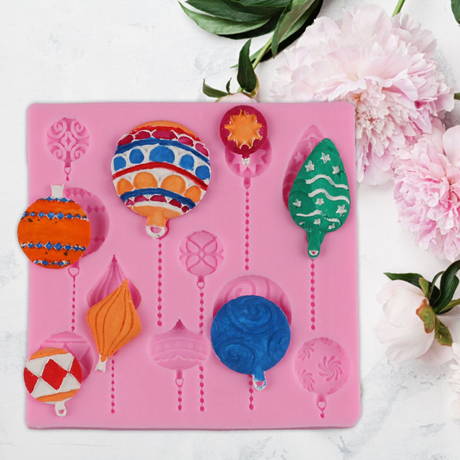Balloon Pattern Pudding Fondant Cake Decorative Silicone DIY Mold Soap Making Tool