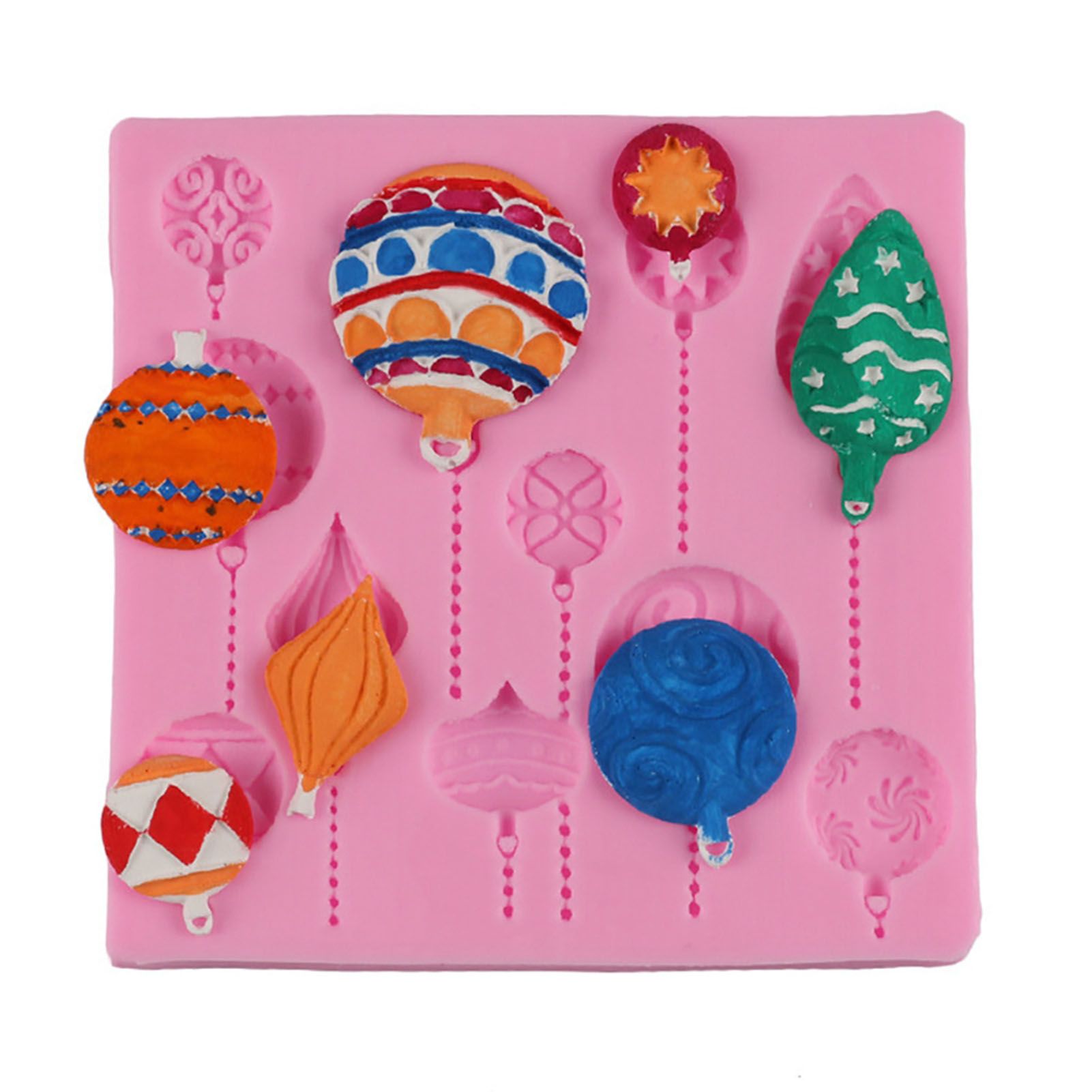 Balloon Pattern Pudding Fondant Cake Decorative Silicone DIY Mold Soap Making Tool view 2