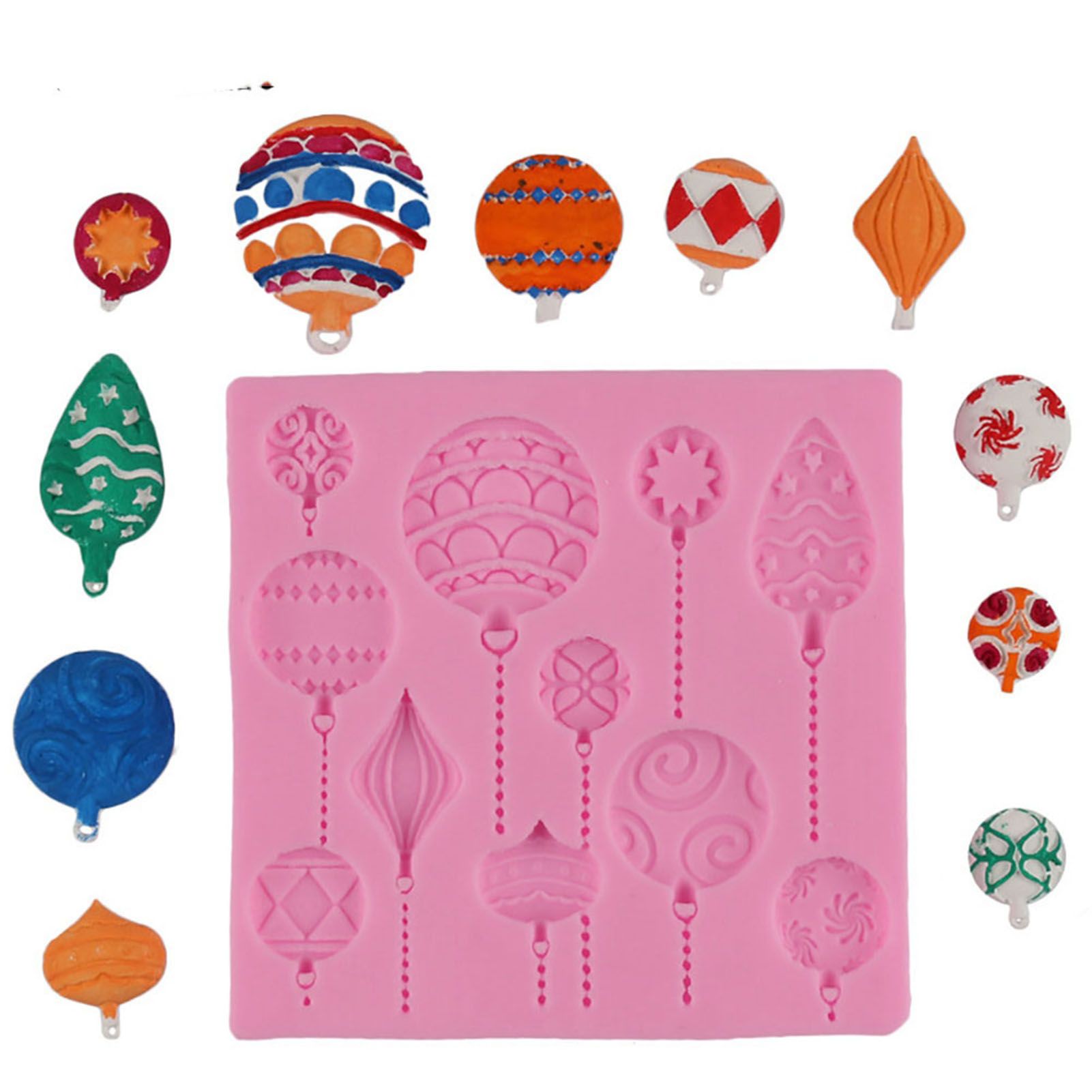 Balloon Pattern Pudding Fondant Cake Decorative Silicone DIY Mold Soap Making Tool view 3