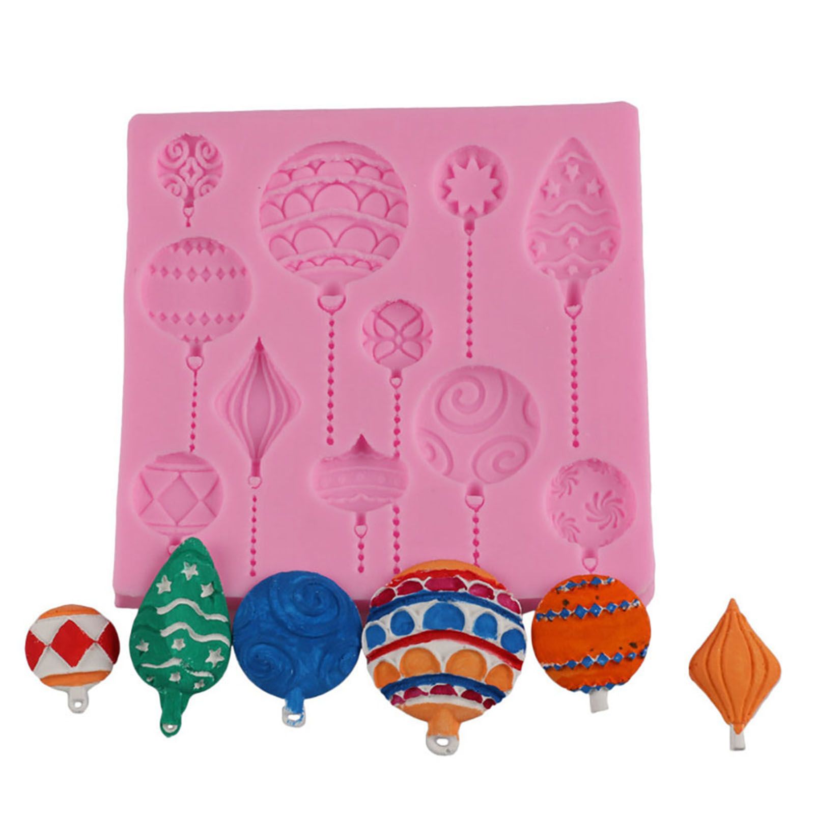 Balloon Pattern Pudding Fondant Cake Decorative Silicone DIY Mold Soap Making Tool view 5