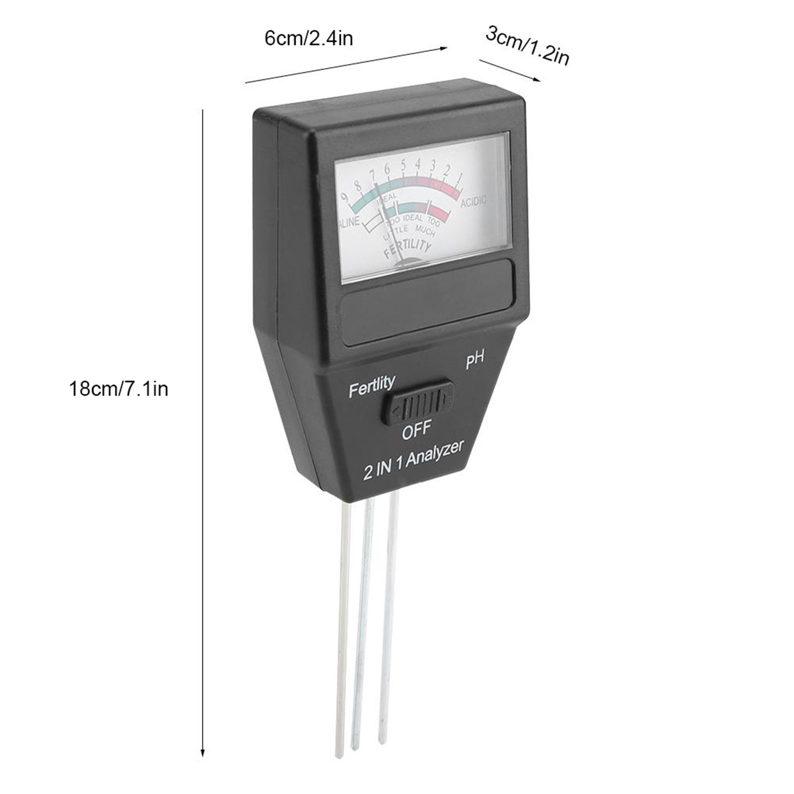 2 in 1 High Precision Fertile Soil PH Tester Meter for Garden Plant Flower view 11