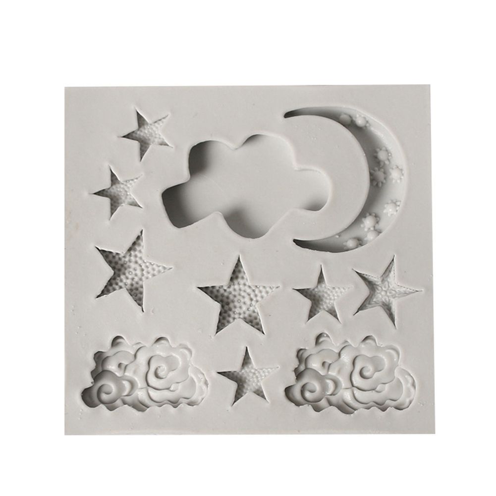 Silicone Cake Mold Stars Moon Clouds Pattern Chocolate Baking DIY Mold Making Tool view 4