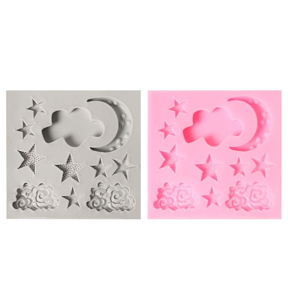 Silicone Cake Mold Stars Moon Clouds Pattern Chocolate Baking DIY Mold Making Tool view 7