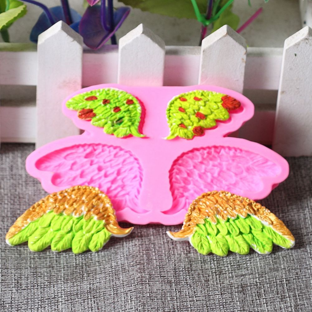 Silicone Cake Mold Angel’s Wing Pattern Pudding Desserts Baking DIY Mold Soap view 4