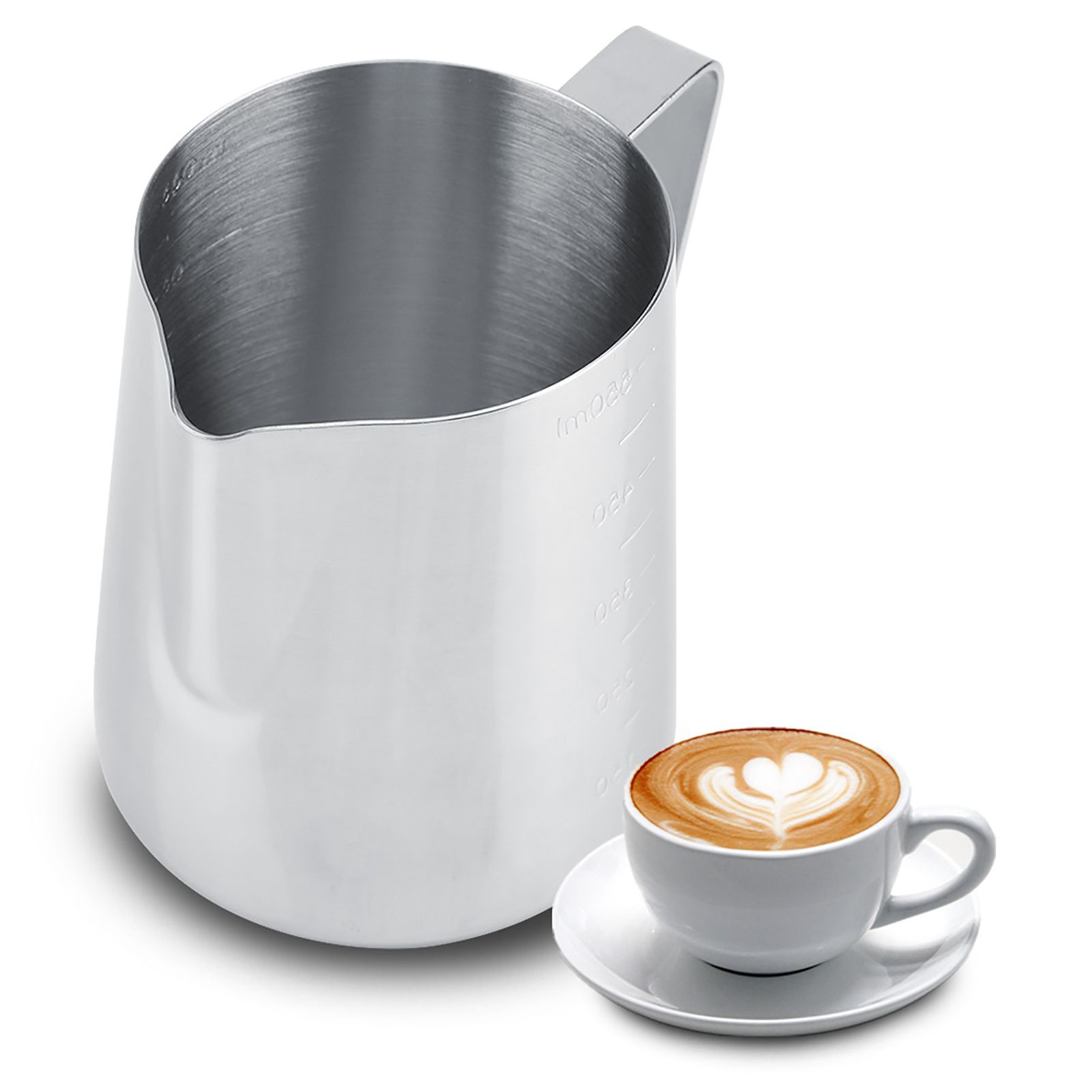 Stainless Steel Milk Frothing Cup Coffee Pitcher Jug Latte Art (600 ml)