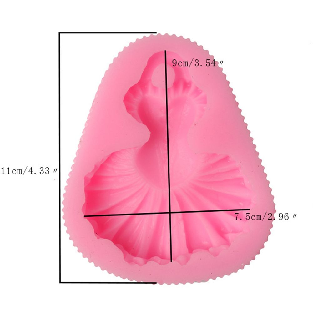 Dress Shape Cake Baking Cookie Chocolate Sugar Paste Food Silicone Mold Bakeware view 7