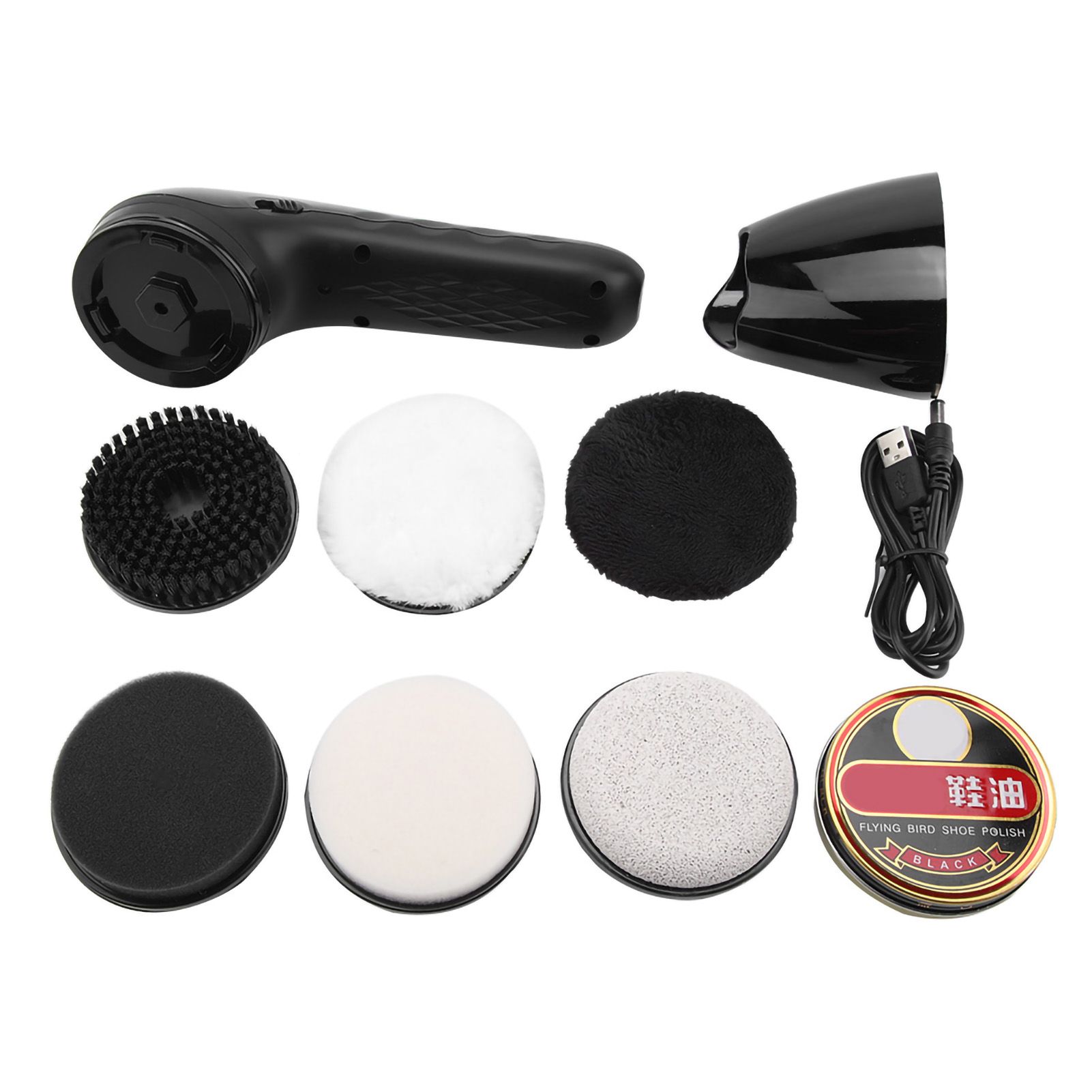 USB Rechargeable Electric Shoe Brush Handheld Multifunctional Leather Shoes view 2