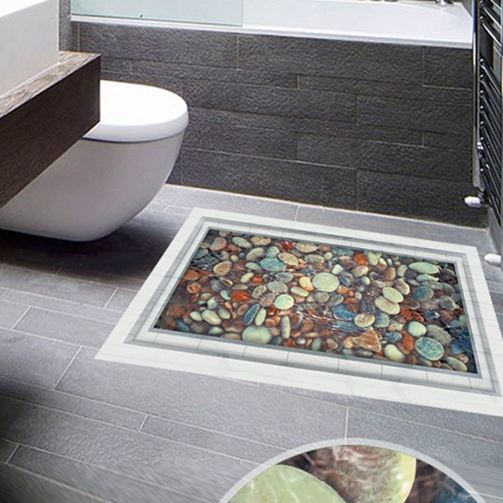 3D Stereo Lotus Fishpond Wall Floor Stickers for Home Backdrop Business view 6