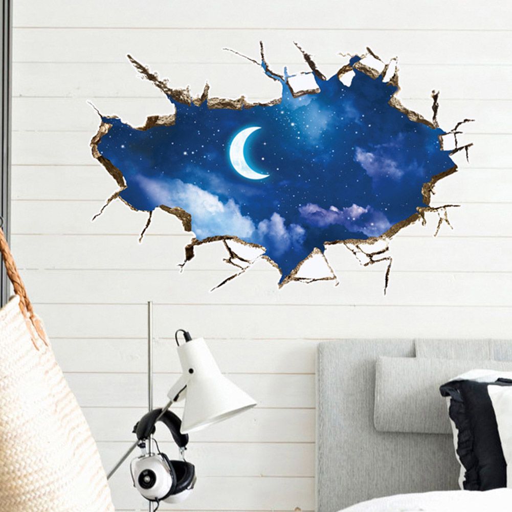 3D Stereo Starry Sky Wall Floor Stickers for Home Backdrop Business Decoration view 3
