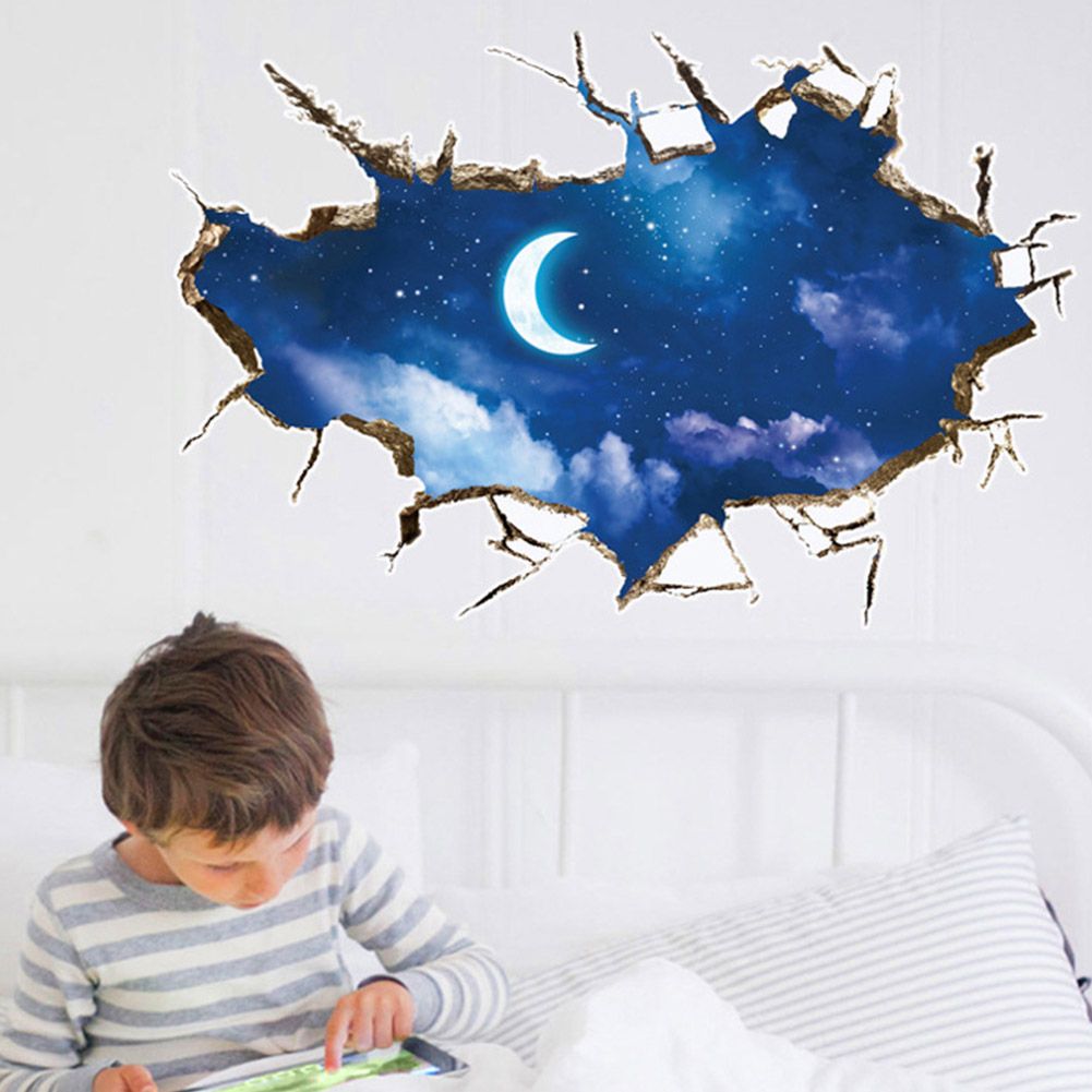 3D Stereo Starry Sky Wall Floor Stickers for Home Backdrop Business Decoration view 7