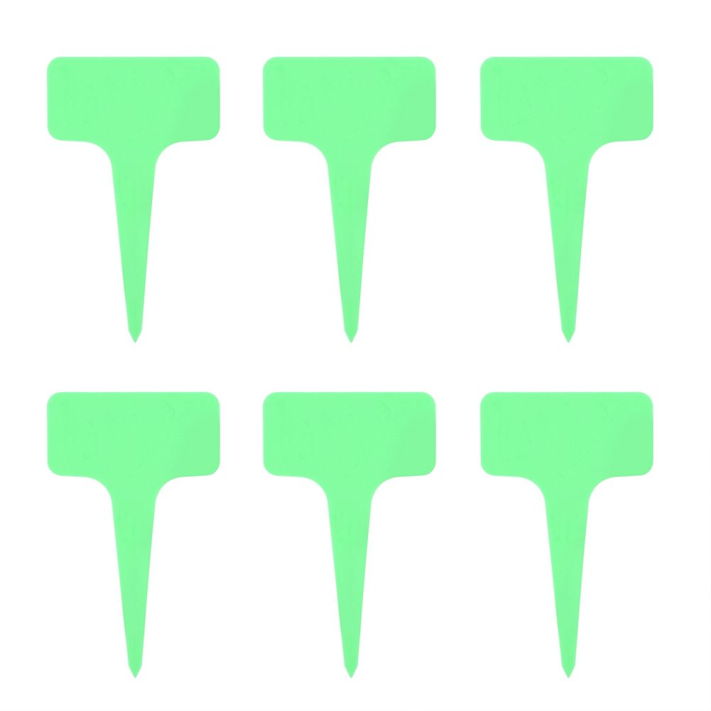 50 PCS Plastic Plant T Type Tag Markers Nursery Garden Lawn Labels Green view 6