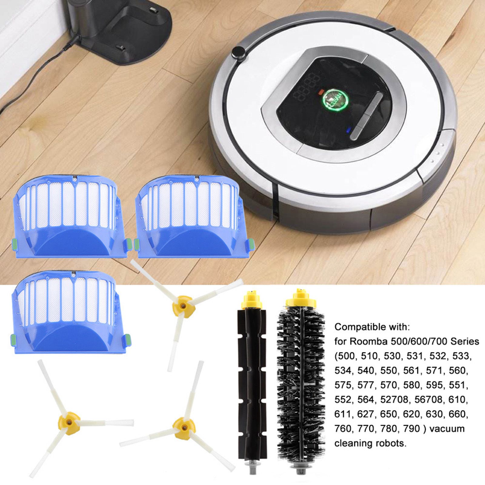Filters Brush Kit for Roomba 500 600 700 800 900 Series Vacuum Clean view 6