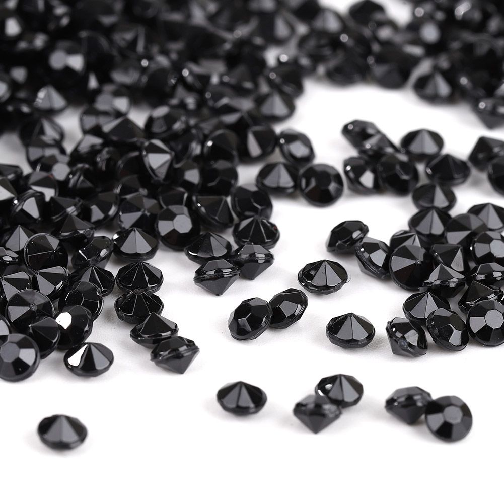 5000pcs DIY Pointed Acrylic Diamond Confetti Gems for Wedding Party (Black) — image 1