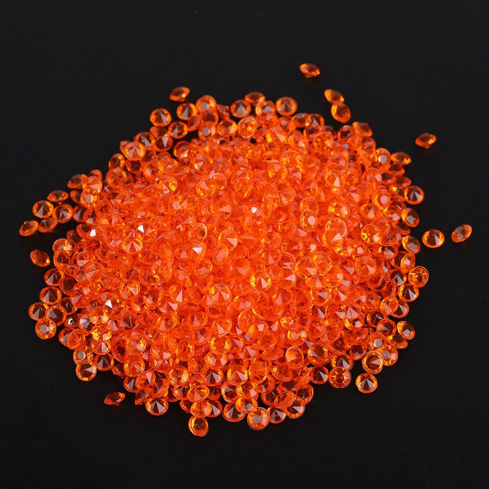 5000pcs DIY Pointed Acrylic Diamond Confetti Gems for Wedding Party (Orange) — image 1