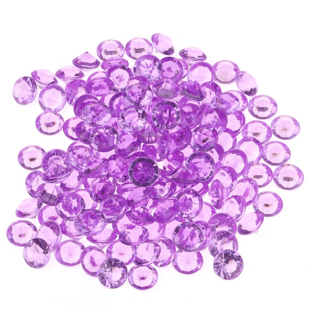 500pcs 10mm DIY Transparent Pointed Acrylic Diamond Gems for Wedding Party view 2
