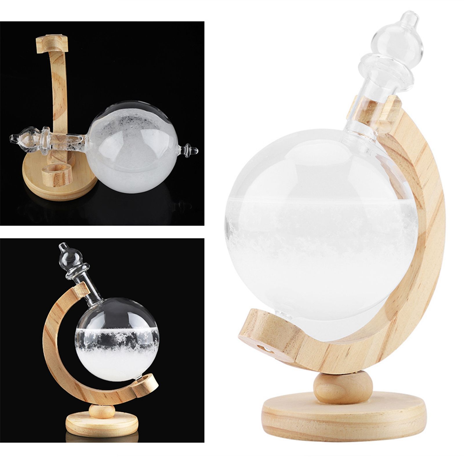 Storm Glass Creative Globe shaped Storm Glass Bottle Desktop Weather Station view 8