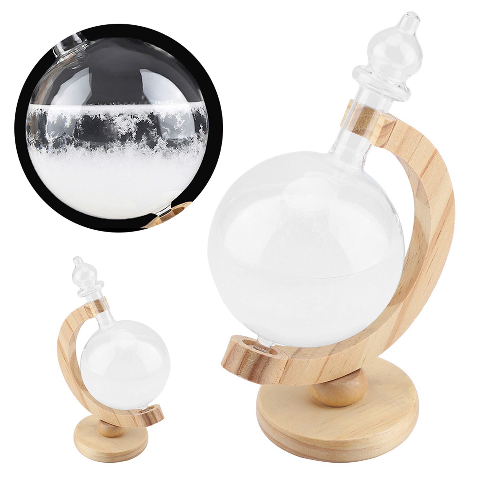 Storm Glass Creative Globe shaped Storm Glass Bottle Desktop Weather Station view 9