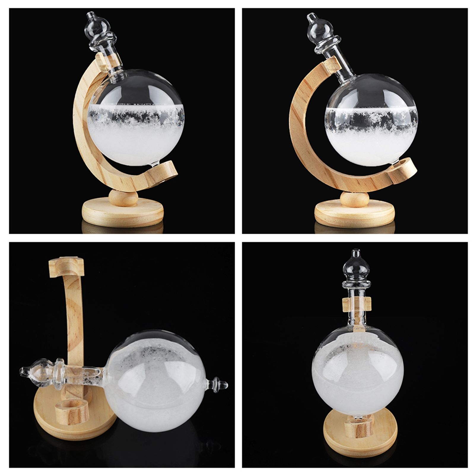 Storm Glass Creative Globe shaped Storm Glass Bottle Desktop Weather Station view 10