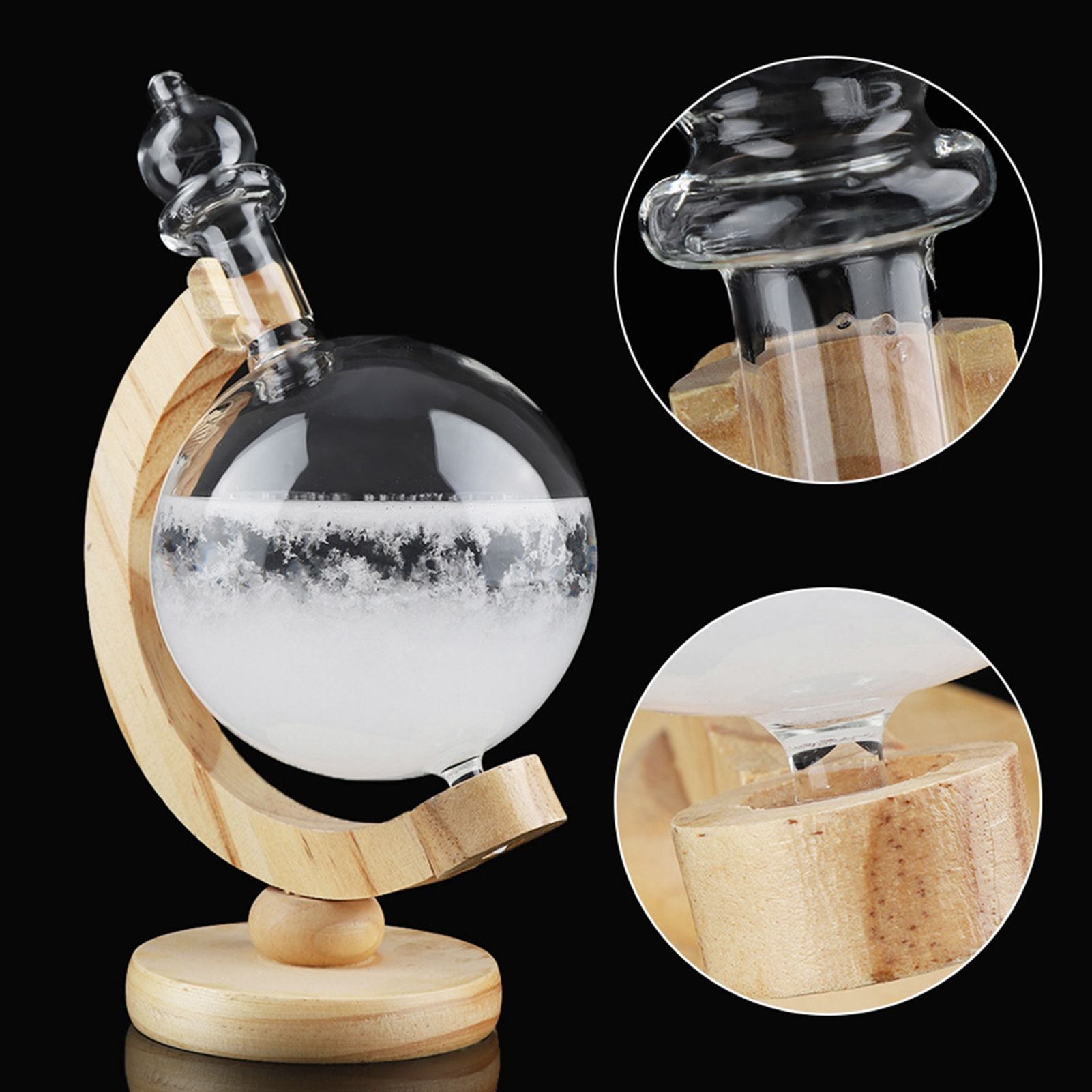 Storm Glass Creative Globe shaped Storm Glass Bottle Desktop Weather Station view 11