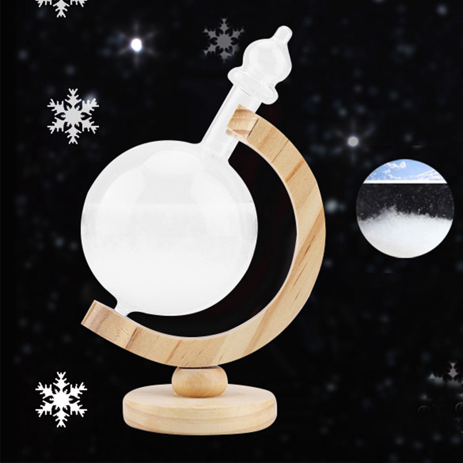Storm Glass Creative Globe shaped Storm Glass Bottle Desktop Weather Station view 12
