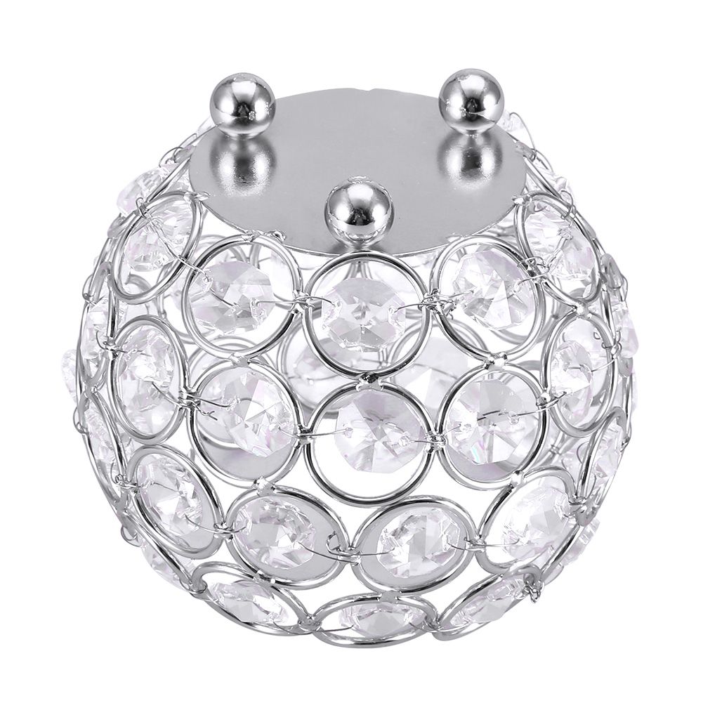 Crystal Tea Light Candle Holders Wedding Decor Table Centerpieces (Silver view 10