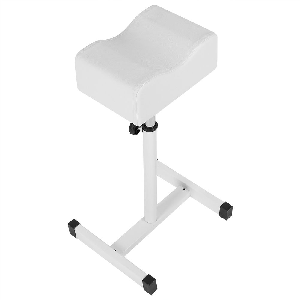 Height Adjustable Cosmetic Chair Home Shop Comfortable Seat Cushion Stool White view 3