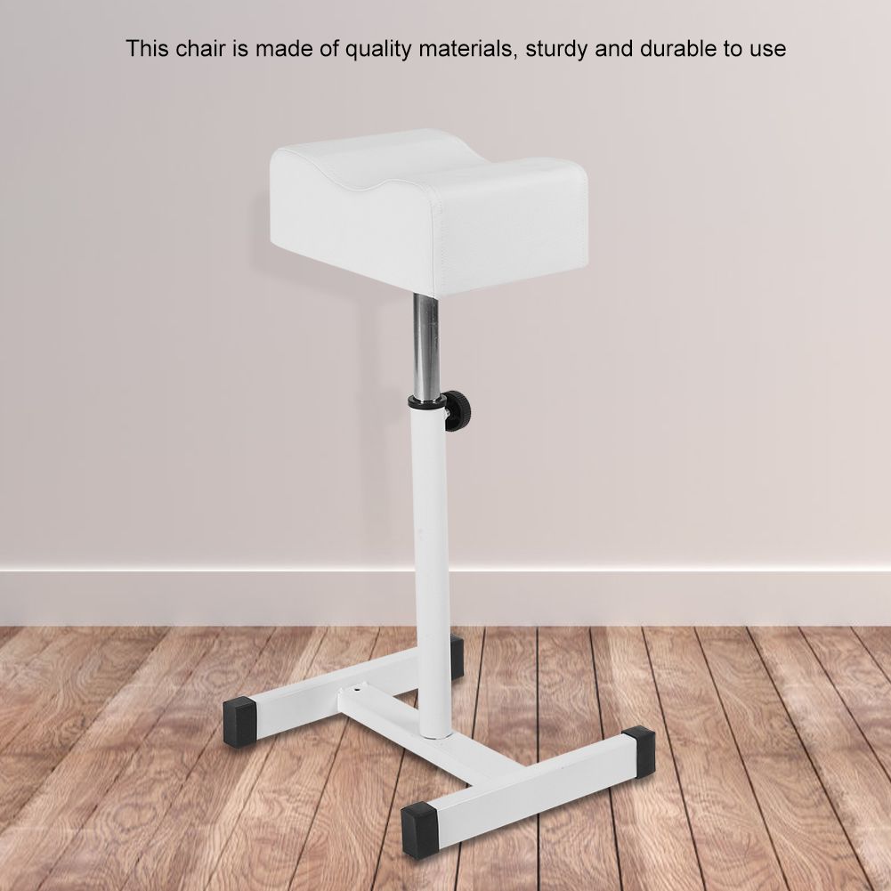 Height Adjustable Cosmetic Chair Home Shop Comfortable Seat Cushion Stool White view 4