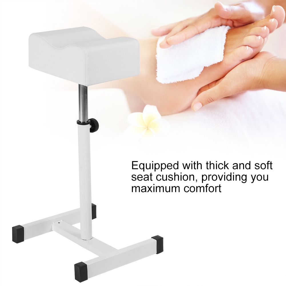 Height Adjustable Cosmetic Chair Home Shop Comfortable Seat Cushion Stool White view 5