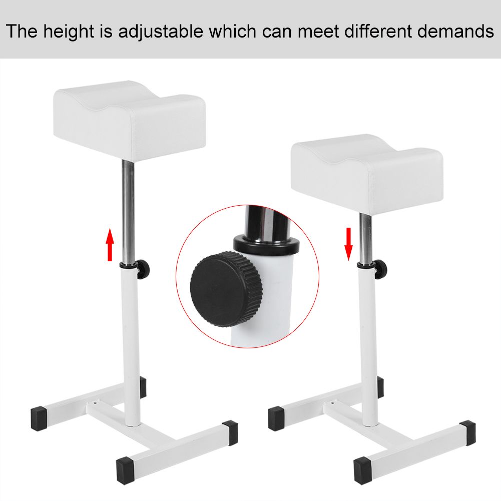 Height Adjustable Cosmetic Chair Home Shop Comfortable Seat Cushion Stool White view 6