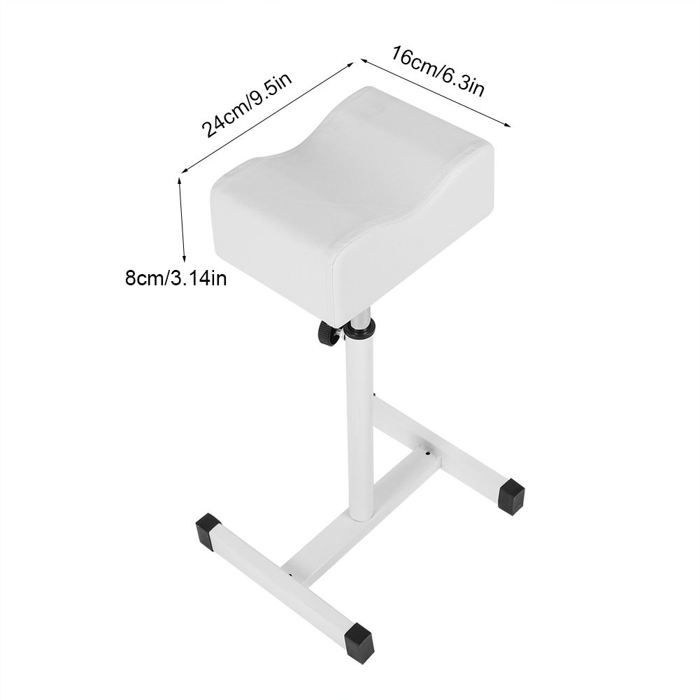 Height Adjustable Cosmetic Chair Home Shop Comfortable Seat Cushion Stool White view 7