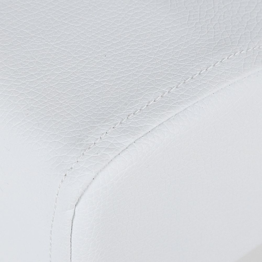 Height Adjustable Cosmetic Chair Home Shop Comfortable Seat Cushion Stool White view 8