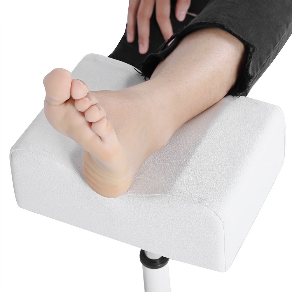 Height Adjustable Cosmetic Chair Home Shop Comfortable Seat Cushion Stool White view 9