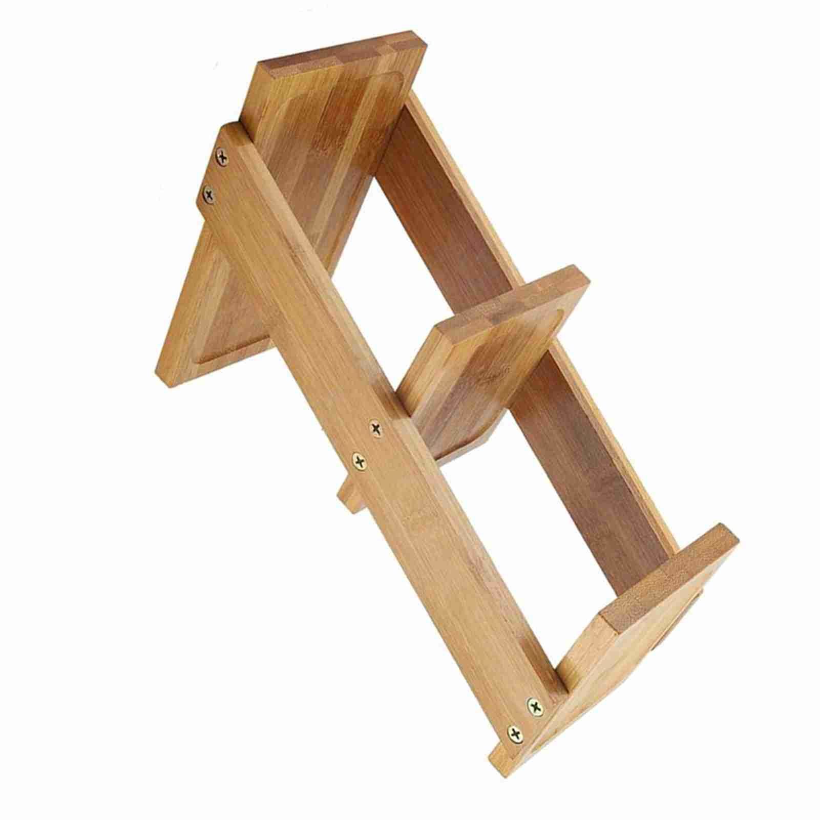 3 Tiers Bamboo Desktop Potted Plant Flower Holder Storage Rack Shelf view 5