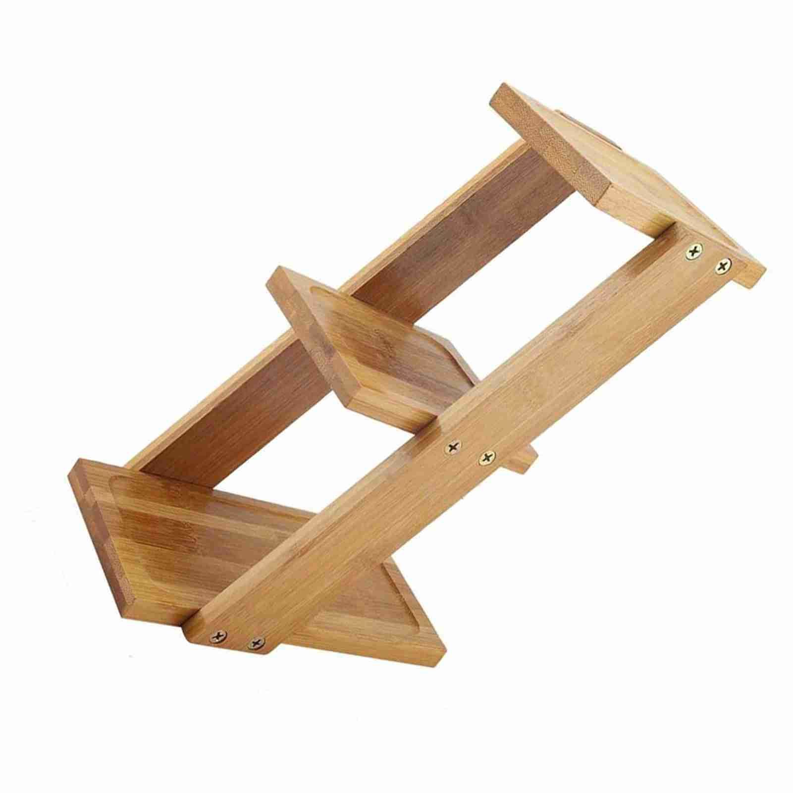 3 Tiers Bamboo Desktop Potted Plant Flower Holder Storage Rack Shelf view 9