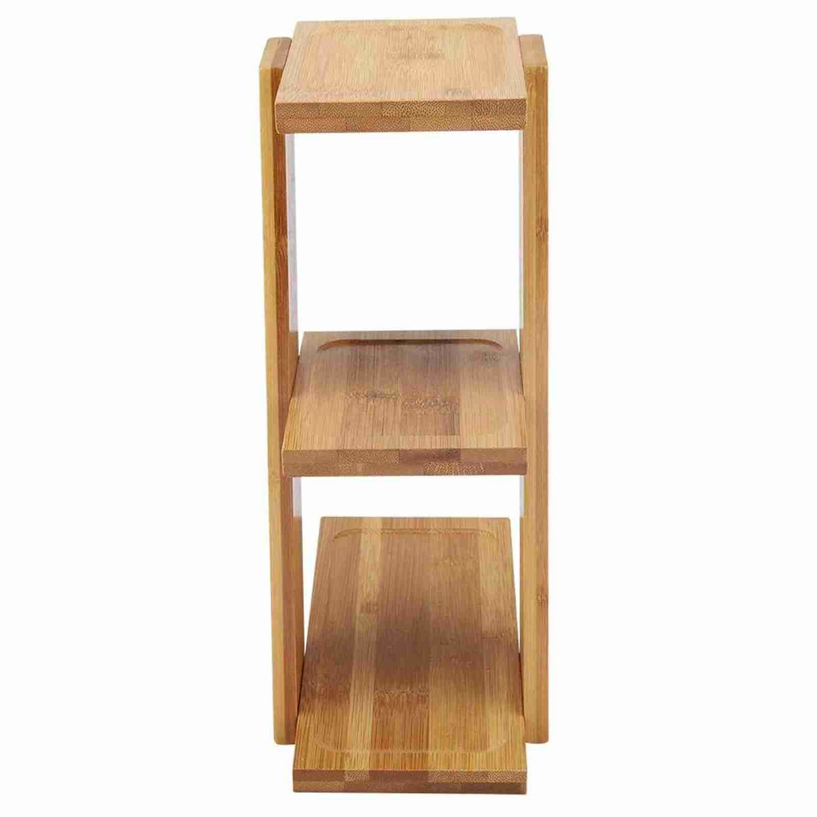 3 Tiers Bamboo Desktop Potted Plant Flower Holder Storage Rack Shelf view 10