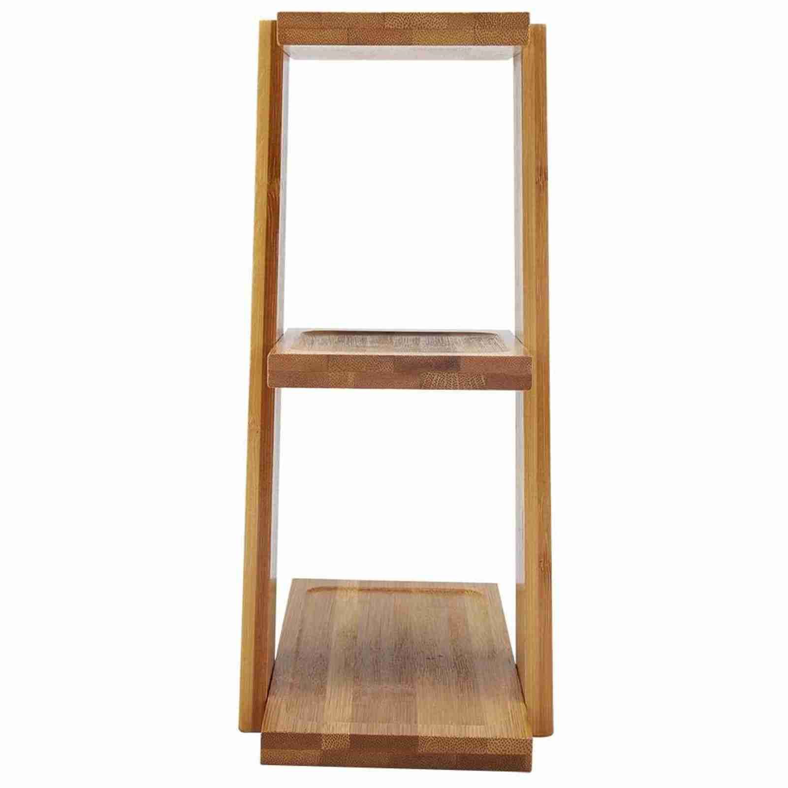 3 Tiers Bamboo Desktop Potted Plant Flower Holder Storage Rack Shelf view 12