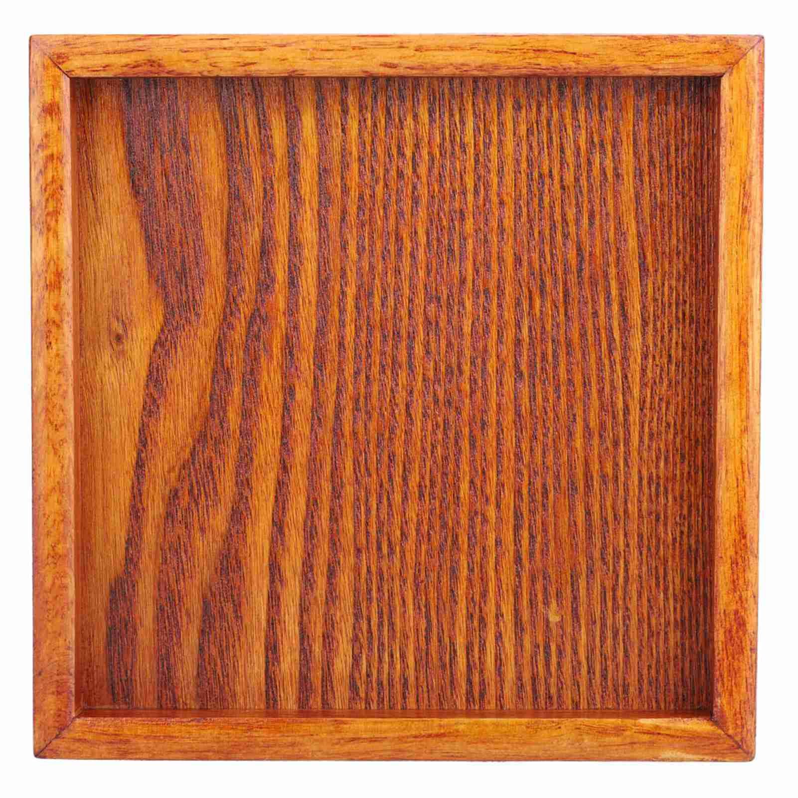Small Portable Square Shape Solid Wood Tea Coffee Snack Dinning Serving Tray view 4