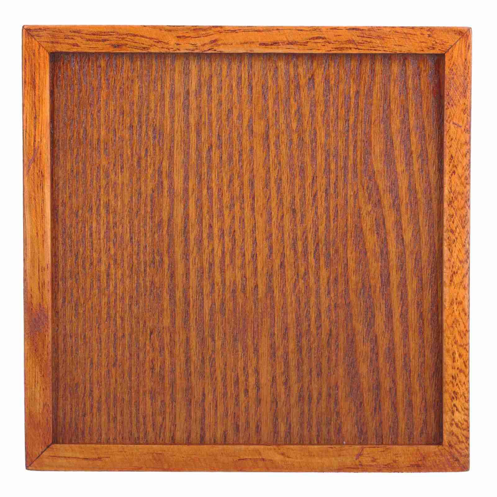 Small Portable Square Shape Solid Wood Tea Coffee Snack Dinning Serving Tray view 6