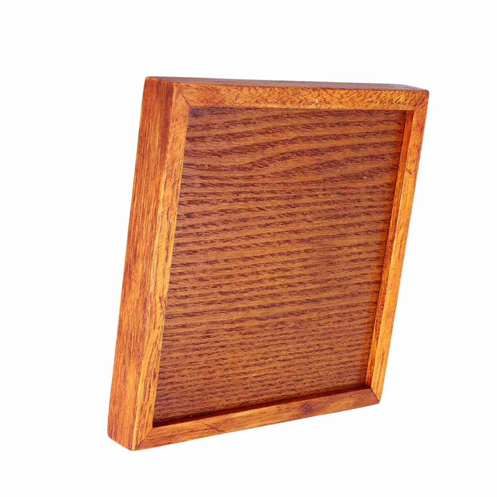 Small Portable Square Shape Solid Wood Tea Coffee Snack Dinning Serving Tray view 9