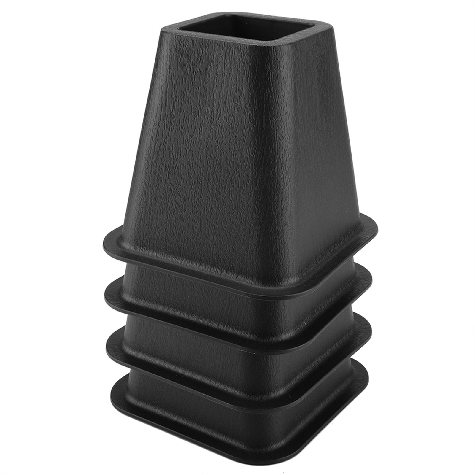 Black Furniture Raisers Set of 4 For Bed Chair Desk Table view 2