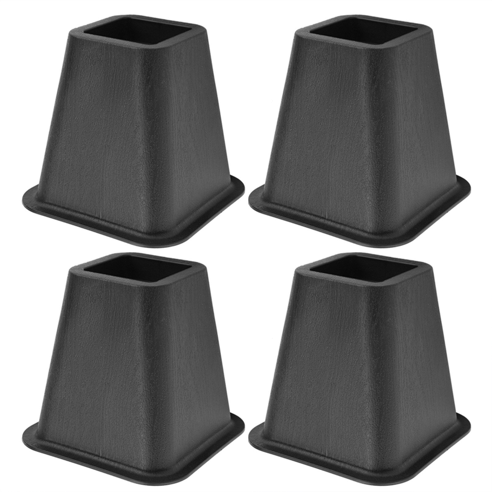 Black Furniture Raisers Set of 4 For Bed Chair Desk Table view 7