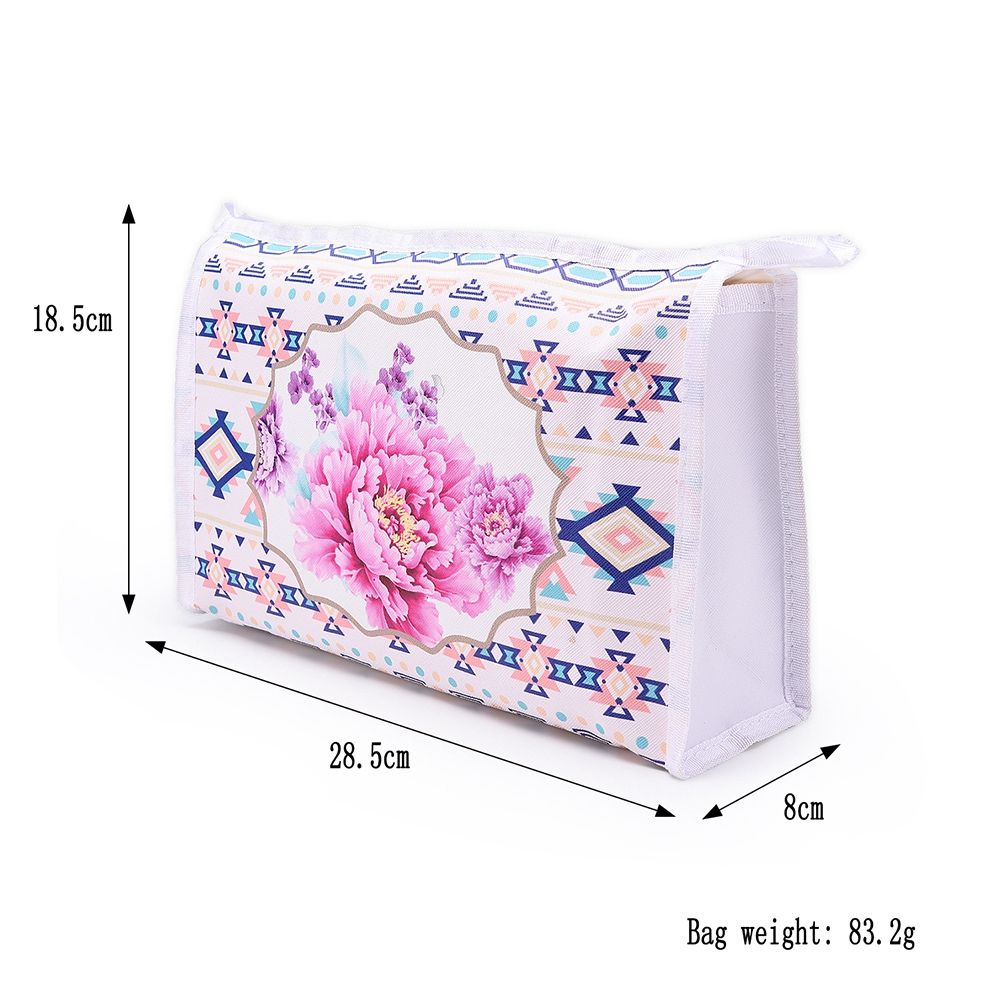 Print Pattern Large Capacity Outdoor Travel Makeup Waterproof Storage Bag (Flower) view 6