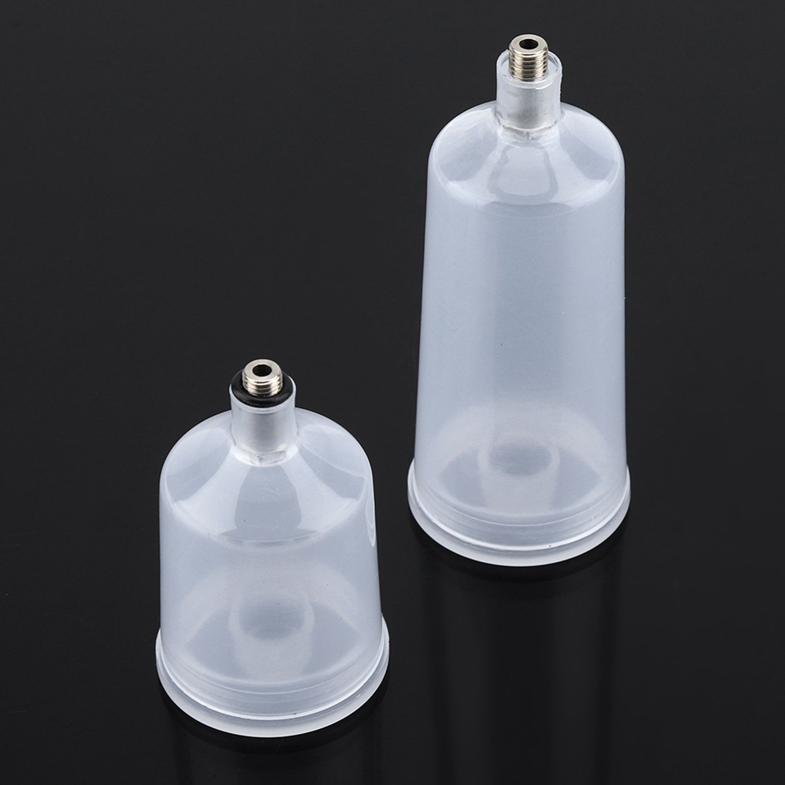 2PCS / Set Plastic Spray Paint Gun Airbrush Cup Pot Fastmover Threaded view 6